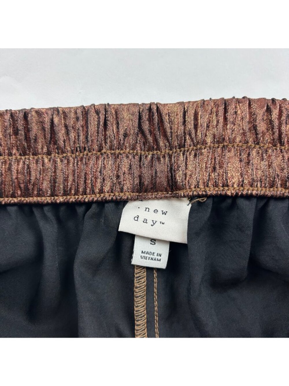 A New Day Shiny Copper Wide Leg Pull On Pant S - Picture 4 of 7